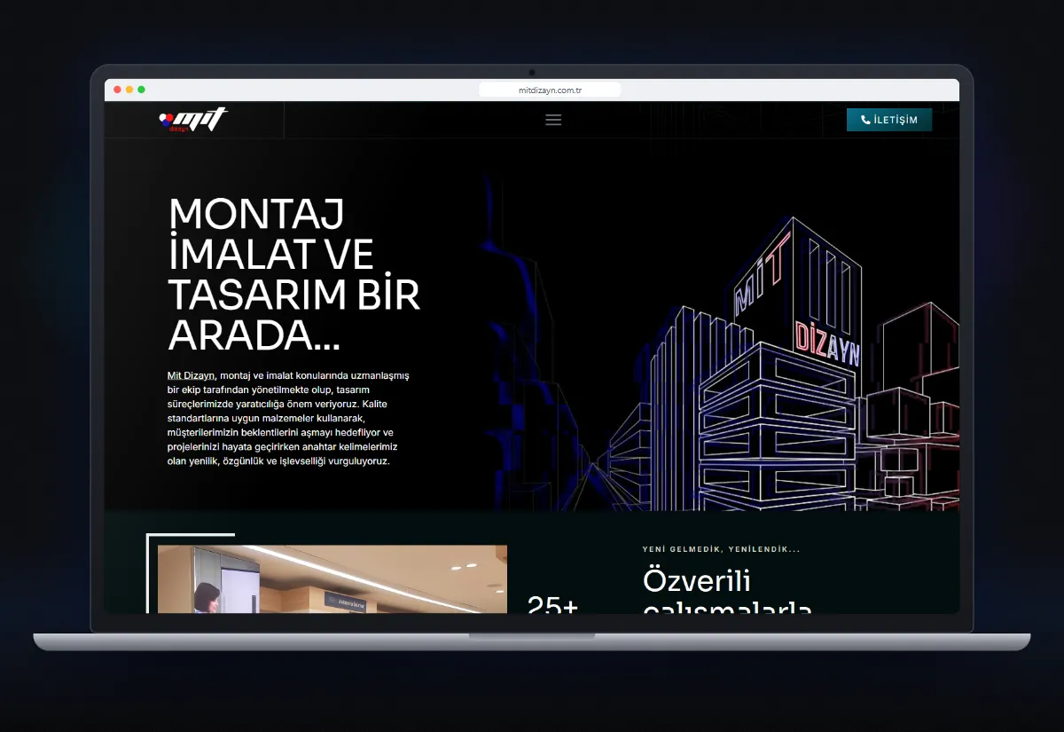 Mit Dizayn kurumsal web sitesi